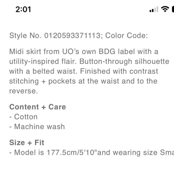 BDG Urban Outfitters denim button down pencil skirt - Picture 6 of 7